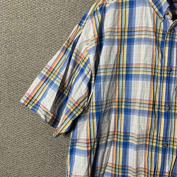 Twenty X Wrangler Mens Shirt Size XXL Blue Plaid Short Sleeve Button Down Pocket - Picture 3 of 12